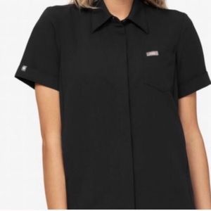 Figs Pilar top, black, size small